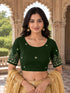 Rajnandini Women's Lycra Embroidered Readymade Blouse(BL1117MAHENDI0626)