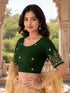 Rajnandini Women's Lycra Embroidered Readymade Blouse(BL1117MAHENDI0626)