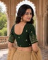 Rajnandini Women's Lycra Embroidered Readymade Blouse(BL1117MAHENDI0626)