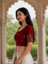 Rajnandini Women's Lycra Embroidered Readymade Blouse(BL1117MAROON0626)
