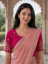 Rajnandini Women's Lycra Embroidered Readymade Blouse(BL1117PINK0626)