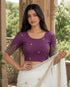 Rajnandini Women's Lycra Embroidered Readymade Blouse(BL1117PURPLE0626)