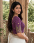 Rajnandini Women's Lycra Embroidered Readymade Blouse(BL1117PURPLE0626)