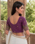 Rajnandini Women's Lycra Embroidered Readymade Blouse(BL1117PURPLE0626)