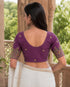 Rajnandini Women's Lycra Embroidered Readymade Blouse(BL1117PURPLE0626)