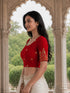 Rajnandini Women's Lycra Embroidered Readymade Blouse(BL1117RED0626)
