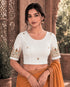 Rajnandini Women's Lycra Embroidered Readymade Blouse(BL1117WHITE0626)