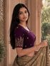 Rajnandini Women's Lycra Embroidered Readymade Blouse(BL1117WINE0626)