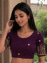 Rajnandini Women's Lycra Embroidered Readymade Blouse(BL1117WINE0626)