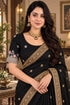 Black Lycra Readymade Embroidered Blouse For Women