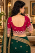 Pink Lycra Readymade Embroidered Blouse For Women
