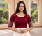 Rajnandini Women's Lycra Embroidered Readymade Blouse(BL6197MAROON0426)