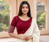 Rajnandini Women's Lycra Embroidered Readymade Blouse(BL6197MAROON0426)