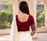 Rajnandini Women's Lycra Embroidered Readymade Blouse(BL6197MAROON0426)