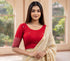 Rajnandini Women's Lycra Embroidered Readymade Blouse(BL6197RED0426)