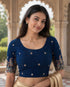 Rajnandini Women's Lycra Embroidered Readymade Blouse(BL6207BLUE0426)