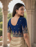 Rajnandini Women's Lycra Embroidered Readymade Blouse(BL6207BLUE0426)