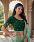 Rajnandini Women's Lycra Embroidered Readymade Blouse(BL6207GREEN0426)