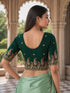 Rajnandini Women's Lycra Embroidered Readymade Blouse(BL6207GREEN0426)