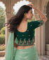 Rajnandini Women's Lycra Embroidered Readymade Blouse(BL6207GREEN0426)