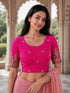 Rajnandini Women's Lycra Embroidered Readymade Blouse(BL6207PINK0426)