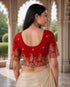 Rajnandini Women's Lycra Embroidered Readymade Blouse(BL6207RED0426)