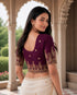 Rajnandini Women's Lycra Embroidered Readymade Blouse(BL6207WINE0426)