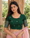 Rajnandini Women's Lycra Embroidered Readymade Blouse(BL6208GREEN0426)