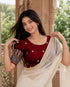 Rajnandini Women's Lycra Embroidered Readymade Blouse(BL6208MAROON0426)