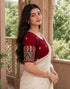 Rajnandini Women's Lycra Embroidered Readymade Blouse(BL6208MAROON0426)