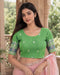 Rajnandini Women's Lycra Embroidered Readymade Blouse(BL6208PISTA0426)