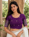 Rajnandini Women's Lycra Embroidered Readymade Blouse(BL6208PURPLE0426)