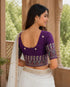 Rajnandini Women's Lycra Embroidered Readymade Blouse(BL6208PURPLE0426)
