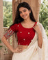 Rajnandini Women's Lycra Embroidered Readymade Blouse(BL6208RED0426)