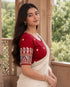 Rajnandini Women's Lycra Embroidered Readymade Blouse(BL6208RED0426)