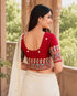 Rajnandini Women's Lycra Embroidered Readymade Blouse(BL6208RED0426)