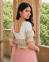 Rajnandini Women's Lycra Embroidered Readymade Blouse(BL6208WHITE0426)