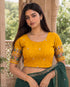 Rajnandini Women's Lycra Embroidered Readymade Blouse(BL6208YELLOW0426)