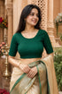 Rajnandini Women's Lycra Solid Readymade Blouse(BL6210GREEN0826)