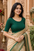 Rajnandini Women's Lycra Solid Readymade Blouse(BL6210GREEN0826)