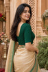 Rajnandini Women's Lycra Solid Readymade Blouse(BL6210GREEN0826)