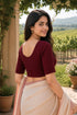 Rajnandini Women's Lycra Solid Readymade Blouse(BL6210MAROON0826)
