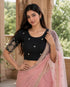 Rajnandini Women's Lycra Embroidered Readymade Blouse(BL6213BLACK0426)