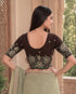 Rajnandini Women's Lycra Embroidered Readymade Blouse(BL6213BROWN0426)