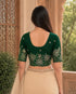 Rajnandini Women's Lycra Embroidered Readymade Blouse(BL6213GREEN0426)