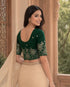 Rajnandini Women's Lycra Embroidered Readymade Blouse(BL6213GREEN0426)
