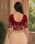Rajnandini Women's Lycra Embroidered Readymade Blouse(BL6213MAROON0426)