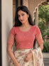 Rajnandini Women's Lycra Embroidered Readymade Blouse(BL6213PEACH0426)