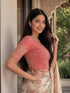 Rajnandini Women's Lycra Embroidered Readymade Blouse(BL6213PEACH0426)