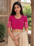 Rajnandini Women's Lycra Embroidered Readymade Blouse(BL6213PINK0426)